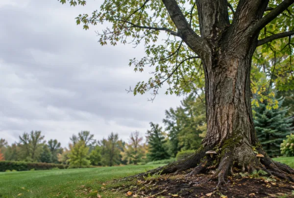 A tree having issues with root rot in Ottawa